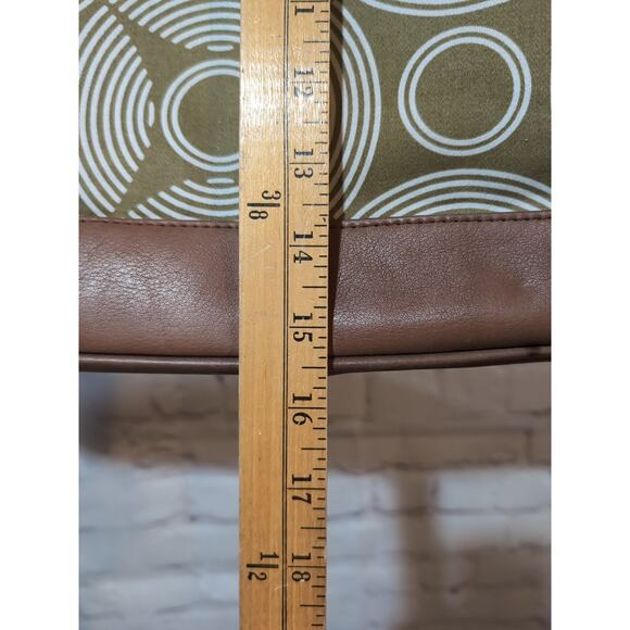 Amy Butler Marni Duffel Tote Bag Large Sun Moon Green White Sepia Zip Weekender - Picture 15 of 16